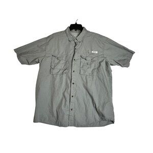 Gander Mountain Guide Series Short Sleeve Gray Fishing Outdoor Shirt Mens XL